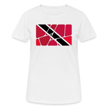 Trinité-et-Tobago - T-shirt respirant Femme - blanc - Devant - AI Model Female 172 dark (172cm)