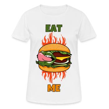 Me series - Eat me - Women's Breathable T-Shirt - white - Front - AI Model Female 172 dark (172cm)