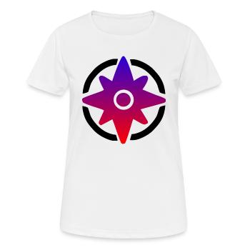 GPS boussole - T-shirt respirant Femme - blanc - Devant - AI Model Female 172 dark (172cm)