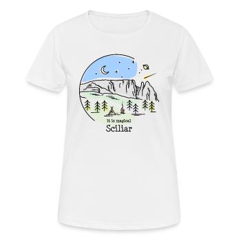 Sciliar Schlern Dolomiten Wandern Berg Klettern - Frauen T-Shirt atmungsaktiv - Weiß - Vorne - AI Model Female 172 dark (172cm)