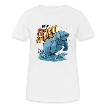 Dugong mein Spirit Animal ich liebe Manatees - Frauen T-Shirt atmungsaktiv - Weiß - Vorne - AI Model Female 172 dark (172cm)