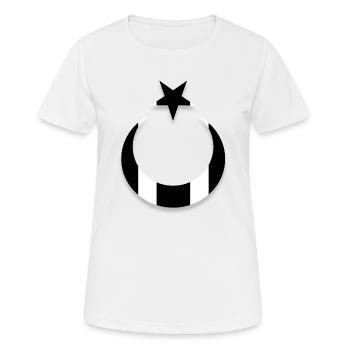 Le drapeau de la Turquie (Türk Bayragi) - T-shirt respirant Femme - blanc - Devant - AI Model Female 172 dark (172cm)