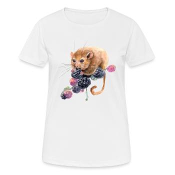 Hazel dormouse - Women's Breathable T-Shirt - white - Front - AI Model Female 172 dark (172cm)