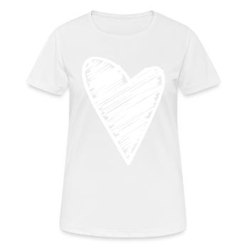 Symbole du cœur Amour - T-shirt respirant Femme - blanc - Devant - AI Model Female 172 dark (172cm)
