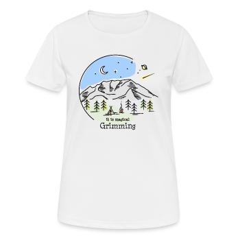 Grimming Dachstein Gebirge Steiermark Wanderung - Frauen T-Shirt atmungsaktiv - Weiß - Vorne - AI Model Female 172 dark (172cm)