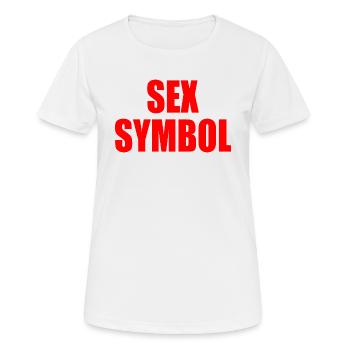 Sex symbol - Frauen T-Shirt atmungsaktiv - Weiß - Vorne - AI Model Female 172 dark (172cm)