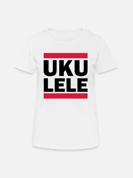 UKULELE - Women's Breathable T-Shirt - white