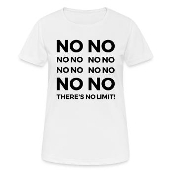 NO LIMIT - Frauen T-Shirt atmungsaktiv - Weiß - Vorne - AI Model Female 172 dark (172cm)