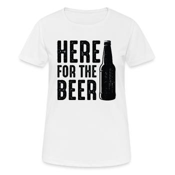 Ici pour la bière - T-shirt respirant Femme - blanc - Devant - AI Model Female 172 dark (172cm)
