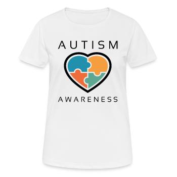 Autismus Bewusstsein - Frauen T-Shirt atmungsaktiv - Weiß - Vorne - AI Model Female 172 dark (172cm)