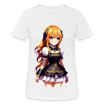 chibi cute girl. chibi cute girl sticker - T-shirt respirant Femme - blanc - Devant - AI Model Female 172 dark (172cm)