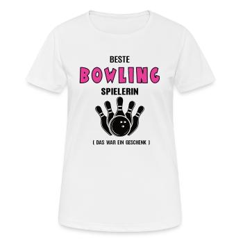 Bowling Spielerin Beste Bowlerin Geburtstag - Frauen T-Shirt atmungsaktiv - Weiß - Vorne - AI Model Female 172 dark (172cm)