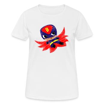 Comic superhéros Boy Halloween anniversaire doux - T-shirt respirant Femme - blanc - Devant - AI Model Female 172 dark (172cm)