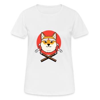 Akita Inu Japanese dog grace and pride - Women's Breathable T-Shirt - white - Front - AI Model Female 172 dark (172cm)