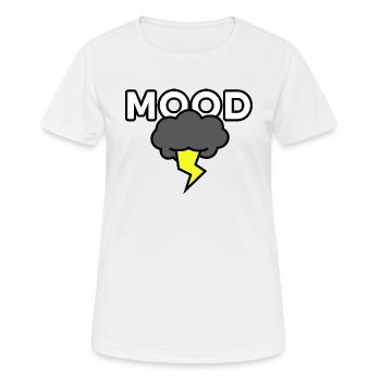 Dark Thunder Cloud - MOOD: Digitale Zeichnung - Frauen T-Shirt atmungsaktiv - Weiß - Vorne - AI Model Female 172 dark (172cm)