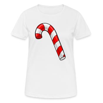 canne à sucre de Noël - T-shirt respirant Femme - blanc - Devant - AI Model Female 172 dark (172cm)