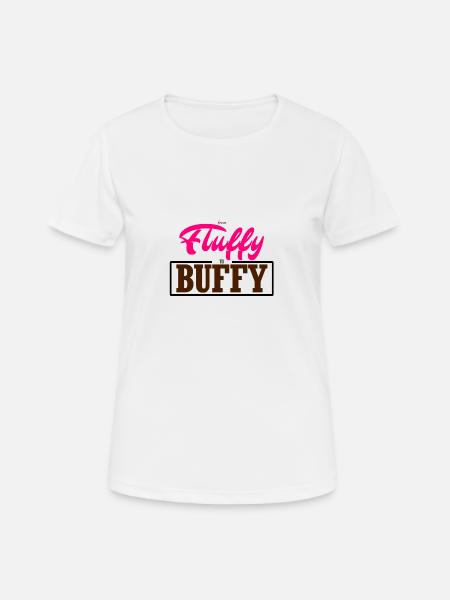 De Fluffy à Buffy - T-shirt respirant Femme - blanc