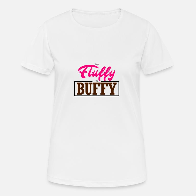 De Fluffy à Buffy - T-shirt respirant Femme - blanc