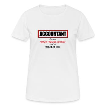 Accountant - Women's Breathable T-Shirt - white - Front - AI Model Female 172 dark (172cm)