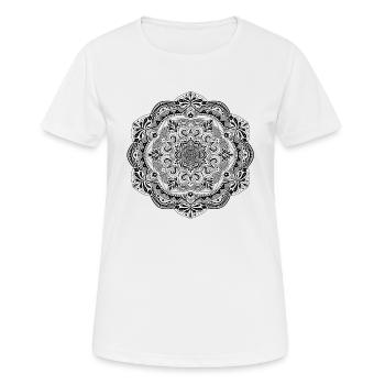 Mandala - Frauen T-Shirt atmungsaktiv - Weiß - Vorne - AI Model Female 172 dark (172cm)