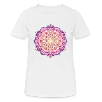 Mandala - T-shirt respirant Femme - blanc - Devant - AI Model Female 172 dark (172cm)