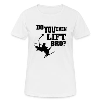 ski - T-shirt respirant Femme - blanc - Devant - AI Model Female 172 dark (172cm)