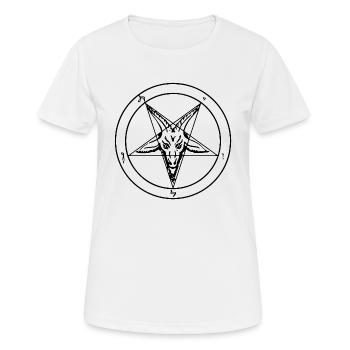 Seal Baphomet! motif symbole Pentagram - T-shirt respirant Femme - blanc - Devant - AI Model Female 172 dark (172cm)