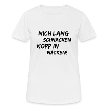kopp in nacken Saufen Party - Frauen T-Shirt atmungsaktiv - Weiß - Vorne - AI Model Female 172 dark (172cm)