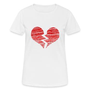 The broken heart - Women's Breathable T-Shirt - white - Front - AI Model Female 172 dark (172cm)