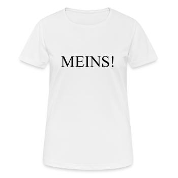 MEINS! - Frauen T-Shirt atmungsaktiv - Weiß - Vorne - AI Model Female 172 dark (172cm)