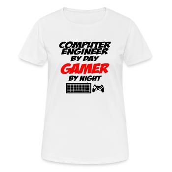 Ingénieur informaticien - T-shirt respirant Femme - blanc - Devant - AI Model Female 172 dark (172cm)