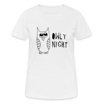 Hibou bonne nuit - T-shirt respirant Femme - blanc - Devant - AI Model Female 172 dark (172cm)