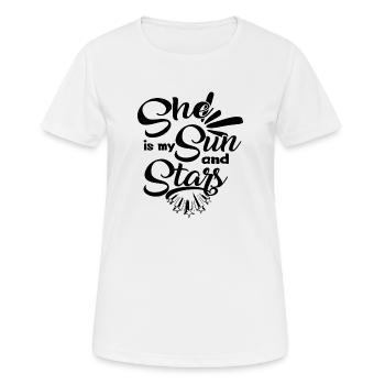 L'amour partenariat relation partenaires Valentine - T-shirt respirant Femme - blanc - Devant - AI Model Female 172 dark (172cm)