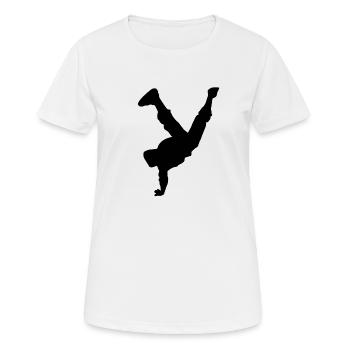 break dancing - Women's Breathable T-Shirt - white - Front - AI Model Female 172 dark (172cm)