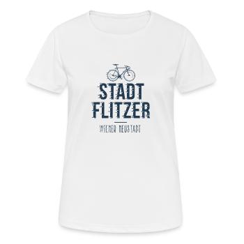 Stadt Flitzer Wiener Neustadt - Frauen T-Shirt atmungsaktiv - Weiß - Vorne - AI Model Female 172 dark (172cm)