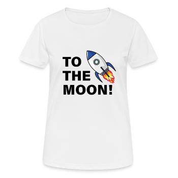 Crypto to the moon - Women's Breathable T-Shirt - white - Front - AI Model Female 172 dark (172cm)