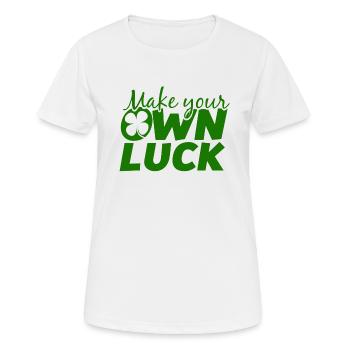 Saint Patrick's Day Irland Irisch Glück Geschenk - Frauen T-Shirt atmungsaktiv - Weiß - Vorne - AI Model Female 172 dark (172cm)