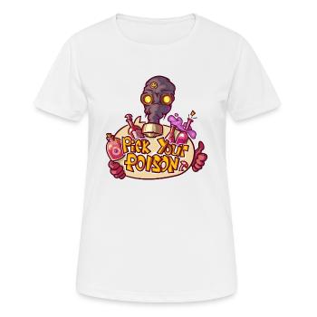 Pick your poison - Frauen T-Shirt atmungsaktiv - Weiß - Vorne - AI Model Female 172 dark (172cm)