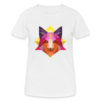 renard chemise abstrait chemise idées cadeaux fox zoo - T-shirt respirant Femme - blanc - Devant - AI Model Female 172 dark (172cm)