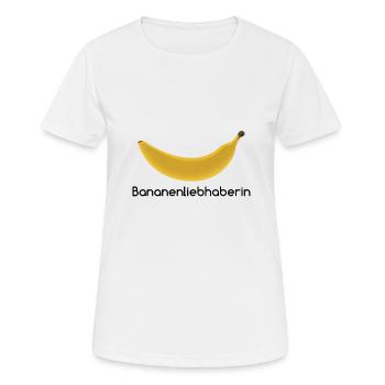 Bananenliebhaberin Geschenkidee - Frauen T-Shirt atmungsaktiv - Weiß - Vorne - AI Model Female 172 dark (172cm)