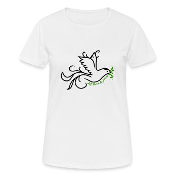 Friedenstaube - Frauen T-Shirt atmungsaktiv - Weiß - Vorne - AI Model Female 172 dark (172cm)