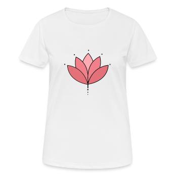 fleur de lotus - T-shirt respirant Femme - blanc - Devant - AI Model Female 172 dark (172cm)