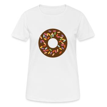 Farbenfroher Donut so lecker! - Frauen T-Shirt atmungsaktiv - Weiß - Vorne - AI Model Female 172 dark (172cm)