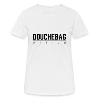 DOUCHEBAG UNITED - T-shirt respirant Femme - blanc - Devant - AI Model Female 172 dark (172cm)