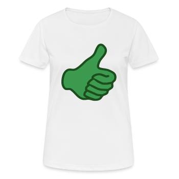 Pouce vert - T-shirt respirant Femme - blanc - Devant - AI Model Female 172 dark (172cm)