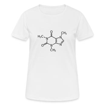 Coffein - chemische Formel - Frauen T-Shirt atmungsaktiv - Weiß - Vorne - AI Model Female 172 dark (172cm)