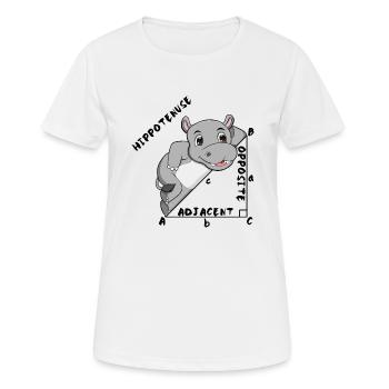 Hippotenuse Cool Fun Shirt Pythagoras Mathe Lovers - Frauen T-Shirt atmungsaktiv - Weiß - Vorne - AI Model Female 172 dark (172cm)