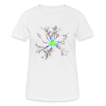 Blitz Gewitter psychedelisch psy Goa trance - Frauen T-Shirt atmungsaktiv - Weiß - Vorne - AI Model Female 172 dark (172cm)