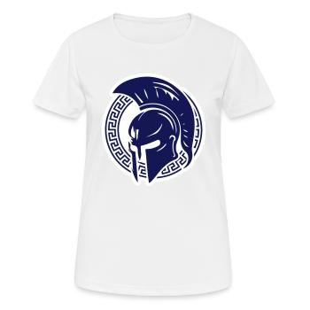 Casque Spartan Gladiator Sparta - T-shirt respirant Femme - blanc - Devant - AI Model Female 172 dark (172cm)