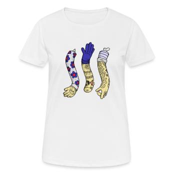 Tatoo Illustration - Frauen T-Shirt atmungsaktiv - Weiß - Vorne - AI Model Female 172 dark (172cm)
